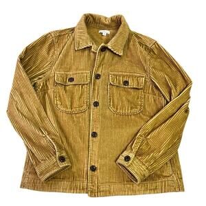L.L. Bean Signature Classic Corduroy Chore Jacket, Button-Up Beige,‎ Women’s M